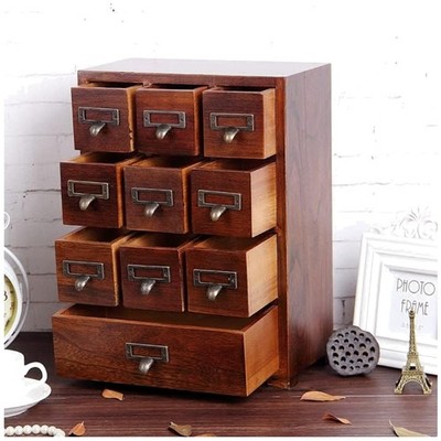 Library Card Catalog Small Drawer Set