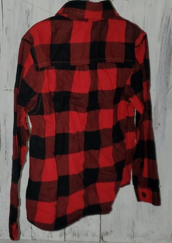 Cat & Jack rot schwarz Flanell kariert Hemd Langarm Größe 5 5T *W25 - Bild 2 von 5