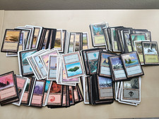 200 ALTE gespielte Basic Lands Deutsch Englisch Magic Karten MtG Standardländer