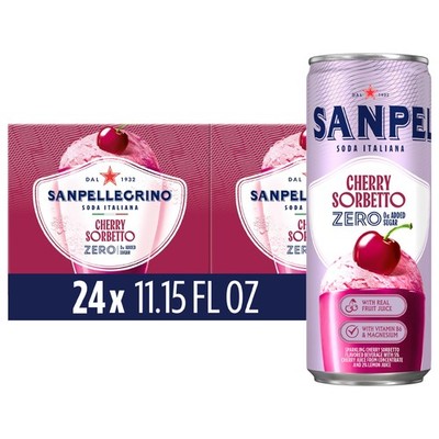 Sanpellegrino Soda Italiana Cherry Sorbetto Italian Sparkling Drink, 0g Added...