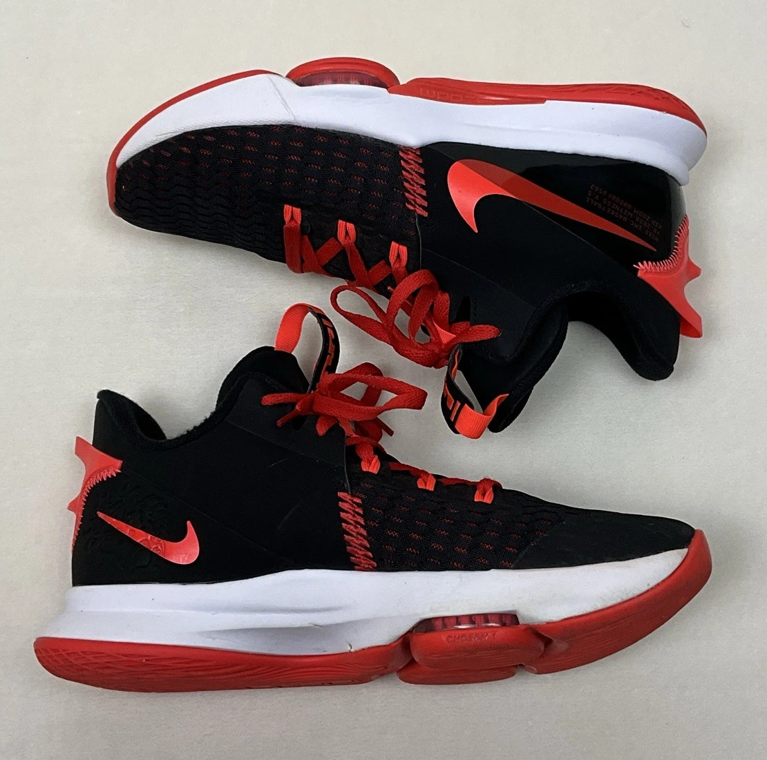 ?? NIKE LeBron Zoom Witness 1 | Black White Red Silver, Xtra Laces | Men’s Sz 13 Whether you main image 3