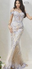 Terani Couture 232GL1493 Embroidered Off Shoulder Dress