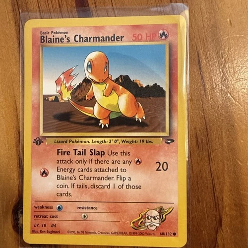 Pokemon Card - Blaine's Charmander Gym Challenge 60/132 Common 1st Edition