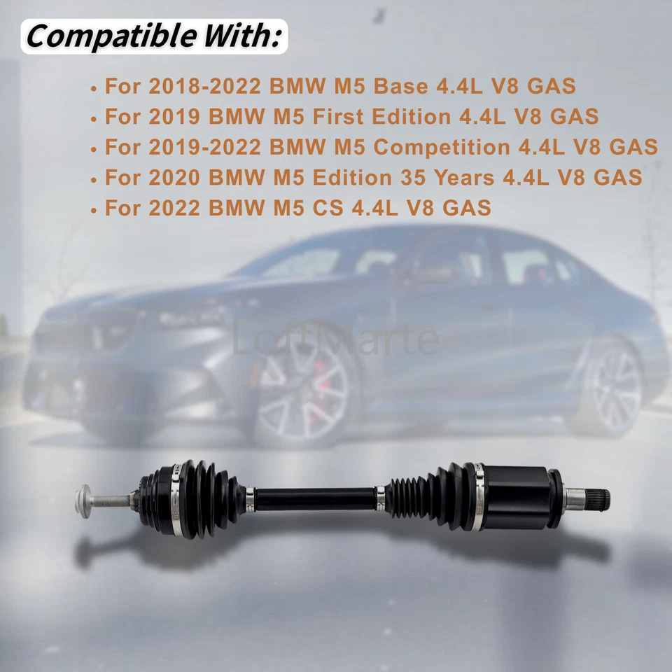 Front Left Driver Side CV Axle Shaft Assembly 31608062093 For 18-22 BMW F90 M5 - Image 4 of 4