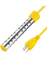 1500W Immersion Water Heater Stainless Steel Portable Bucket Heater 5 Gallon