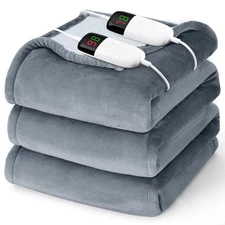 Heated Electric Blanket Queen Size - 84" x 90" Heating Blanket with Dual Control