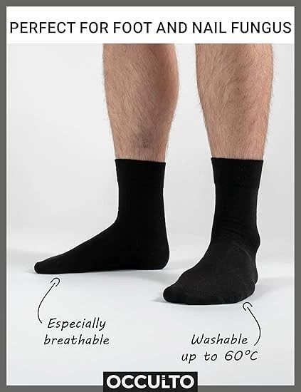 Men’s 100% Cotton Dress Socks Pack of 10 Soft Breathable Office Casual NEW