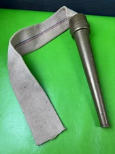 Vintage Brass Fire Hose Nozzle 10" with hose material