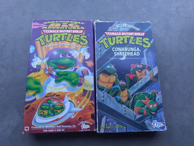 Vintage Teenage Mutant Ninja Turtles VHS The Big Zipp Attack