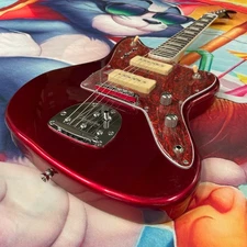 Custom Jazmaster Journeyman Metallic Red Jag Electric Guitar White P90 Fast Ship