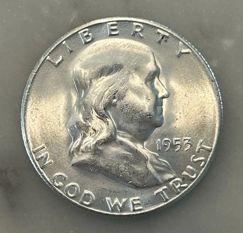 1953-S Franklin Half Dollar - BU - Brilliant Uncirculated - 90% Silver