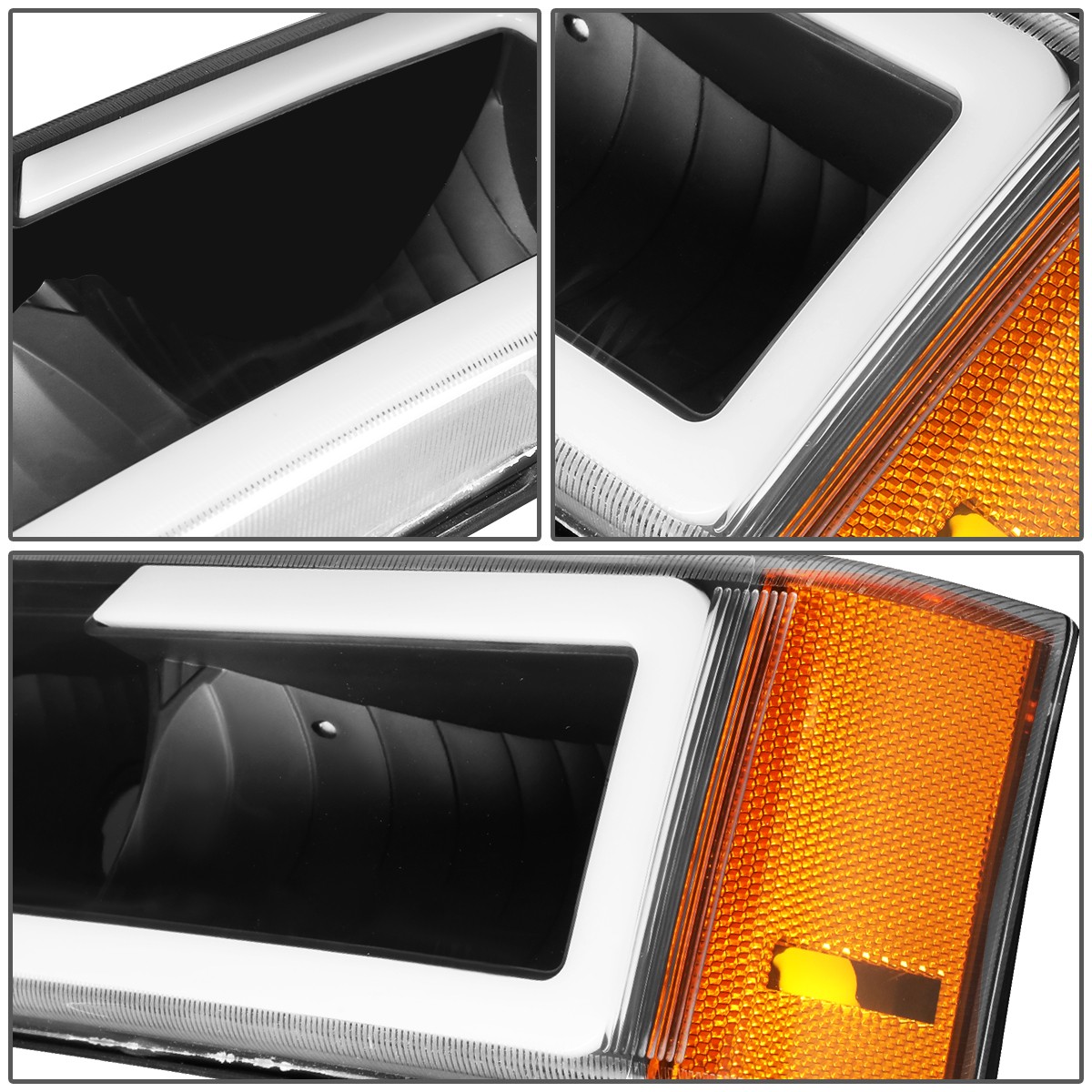 03-07 Chevy Silverado Avalanche Headlights Bumper Lamps Assembly W/ Le - Foto 10