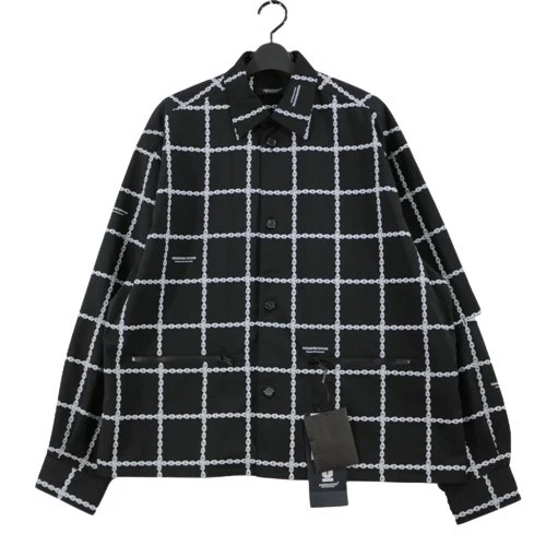 Giacca Undercover 24SS modello catena lana polietilene nera taglia 4 usata