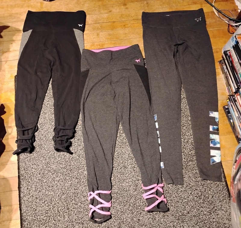 Victoria's Secret Pink 3 Pairs Women's Leggings Size Small Excellent Condition!
