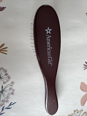 American Girl Doll Wooden Hair Brush Dark Brown Collectible Metal Bristles