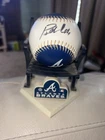 Bobby cox Signed Atlanta Braves Baseball Ball w/ Display Stand