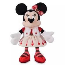 DISNEY MINNIE MOUSE Valentine's Day 2022 Heart Plush Stuffed Animal 14" RARE NEW