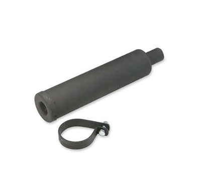 DG Performance 1 1/4in ID Universal Bolt-On Black Steel ATV Silencer 23-91250