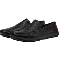 Marc Joseph New York Mens Nebraska Loafers US 11 Black Leather Grainy Shoe NIB