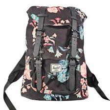 Zaino Herschel Supply Co Little America nero floreale cinturino in gomma zaino