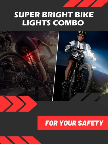 Bright USB Rechargeable Bike Light Set - Waterproof, 30+ Hrs, 1640ft Visibility - Picture 10 of 10
