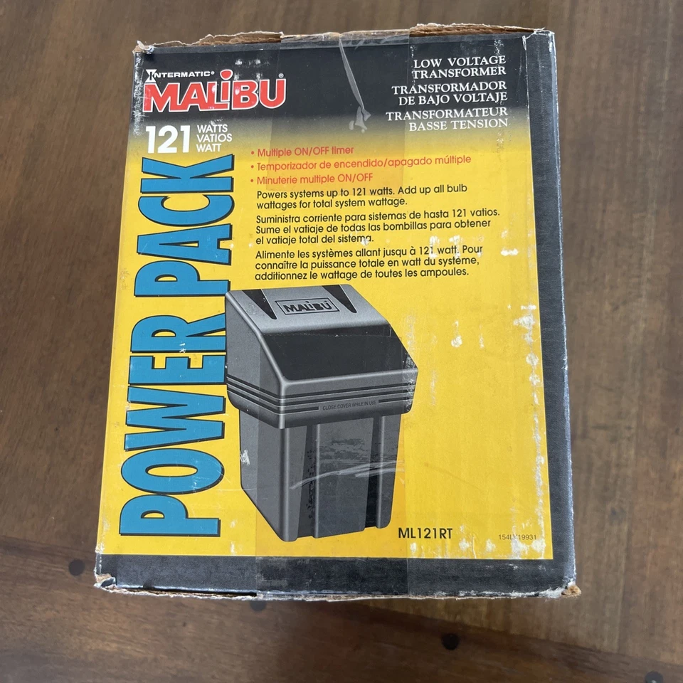 Malibu ML121RT Transformador de Bajo Voltaje Paquete de Energía 121 Vatios Temporizador Intermático Nuevo Foto 2 de 4