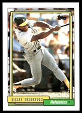 Rickey Henderson 1992 Topps #560 Oakland Athletics FREE SHIP AutographDen