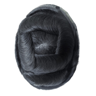 Toupee For Men  French Lace Human Hair Replecement System Natural Hairpiece 8x10