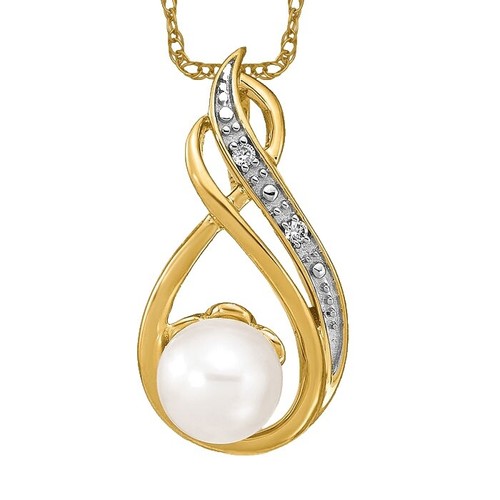 Pendentif Vintage Or Jaune Avec Perle, Jade Vert Et Cristaux - Élégant Et Parfait - Occasion