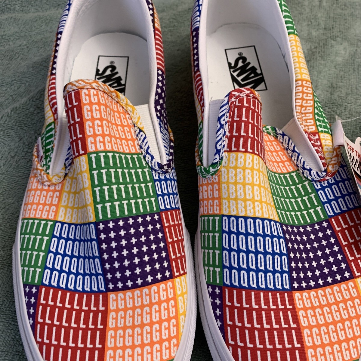 Vans Classic Slip On Pride Multicolor Rainbow Men display picture 1