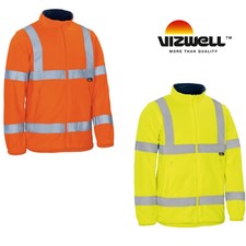 Vizwell Warnschutz Fleecejacke Jacke Warnjacke Warnschutzjacke Herren