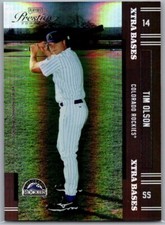 2005 Playoff Prestige Xtra Bases Black /25 Tim Olson #97 Colorado Rockies