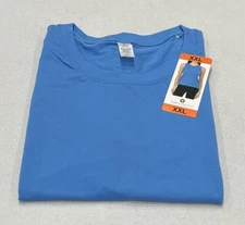 Tuff Athletics Women's Crew Neck Stretch Top, Blue, Size XXL