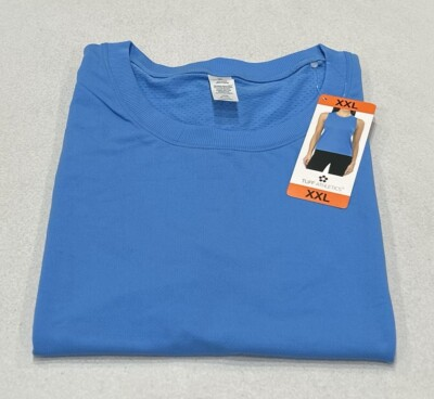 #ad #ad Tuff Athletics Women#x27;s Crew Neck Stretch Top Blue Size XXL $9.95