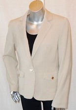 Jones New York Women 8 Stretch Tan Blazer Jacket 150 4369 READ
