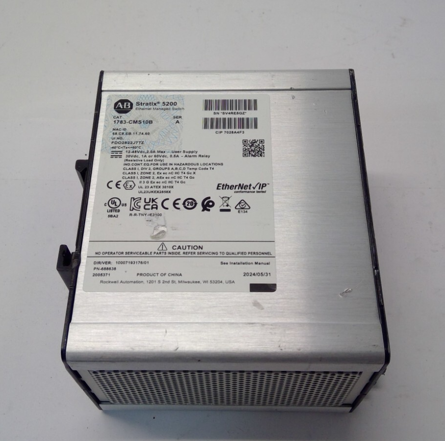 Allen Bradley 1783-CMS10B Stratix 5200 10-P Managed EtherNet