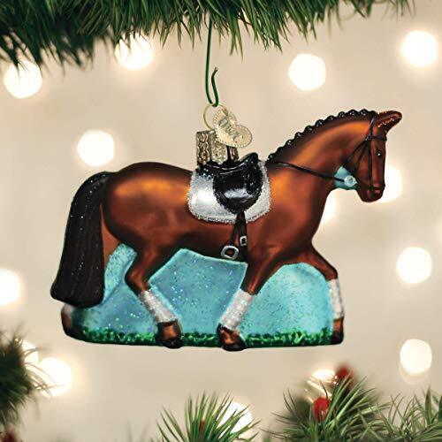 old-world-christmas-dressage-horse-glass-ornament-free-box-12555-new-ebay