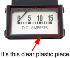 BATTERY CHARGER AMP METER BEZEL-LENS for SCHUMACHER AND OTHER CHARGERS