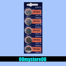 5pc NEW SONY/MURATA CR1632 DL1632 Lithium 3V Watch Battery - Ships From CA