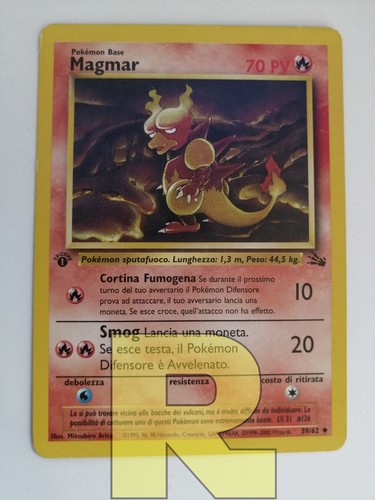 Magmar ® Fossil 39/62 ® Non Comune ® Pokemon ® 1ª EDIZIONE Italiano ® EX - Picture 5 of 8