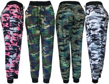 Womens Army Joggers Casual Tapered Pants