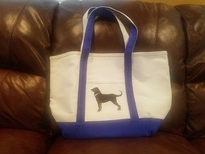 black dog tote
