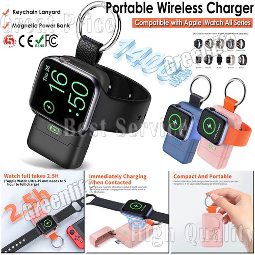 Mini Magnetic Wireless Charger Portable Power Bank For Apple Watch 45/44mm/49mm