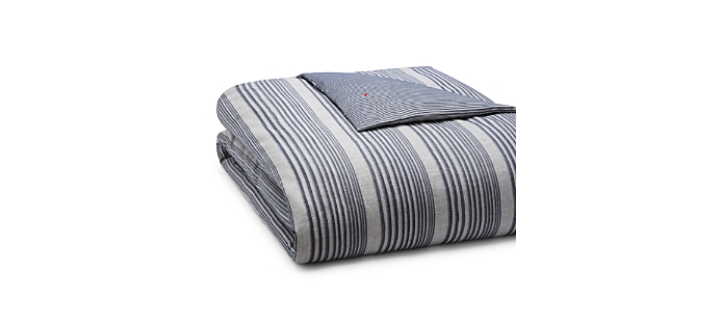Housse de couette satin Tiago indigo Tradilinge