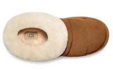 UGG Tazzlita Suede Fur Collar Platform Clog SlipperssTan size7 New in box