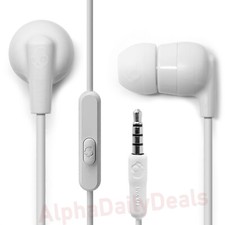 NEW Skullcandy Ink'd Wired Earbuds Android Earphones with Mic 3.5mm Mod White