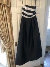 Coast Black & White Bandeau Ball Gown  dress uk size 10 RRP £189