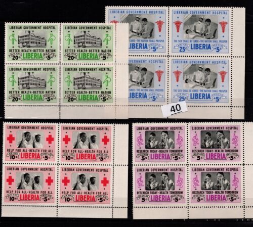 SH 4X LIBERIA - MNH - ARCHITECTURE - RED CROSS - MEDICINE