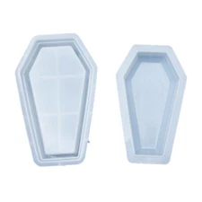 DIY Crystal Epoxy Resin Mold Halloween Coffin Storage Box Mirror Silicone Mould