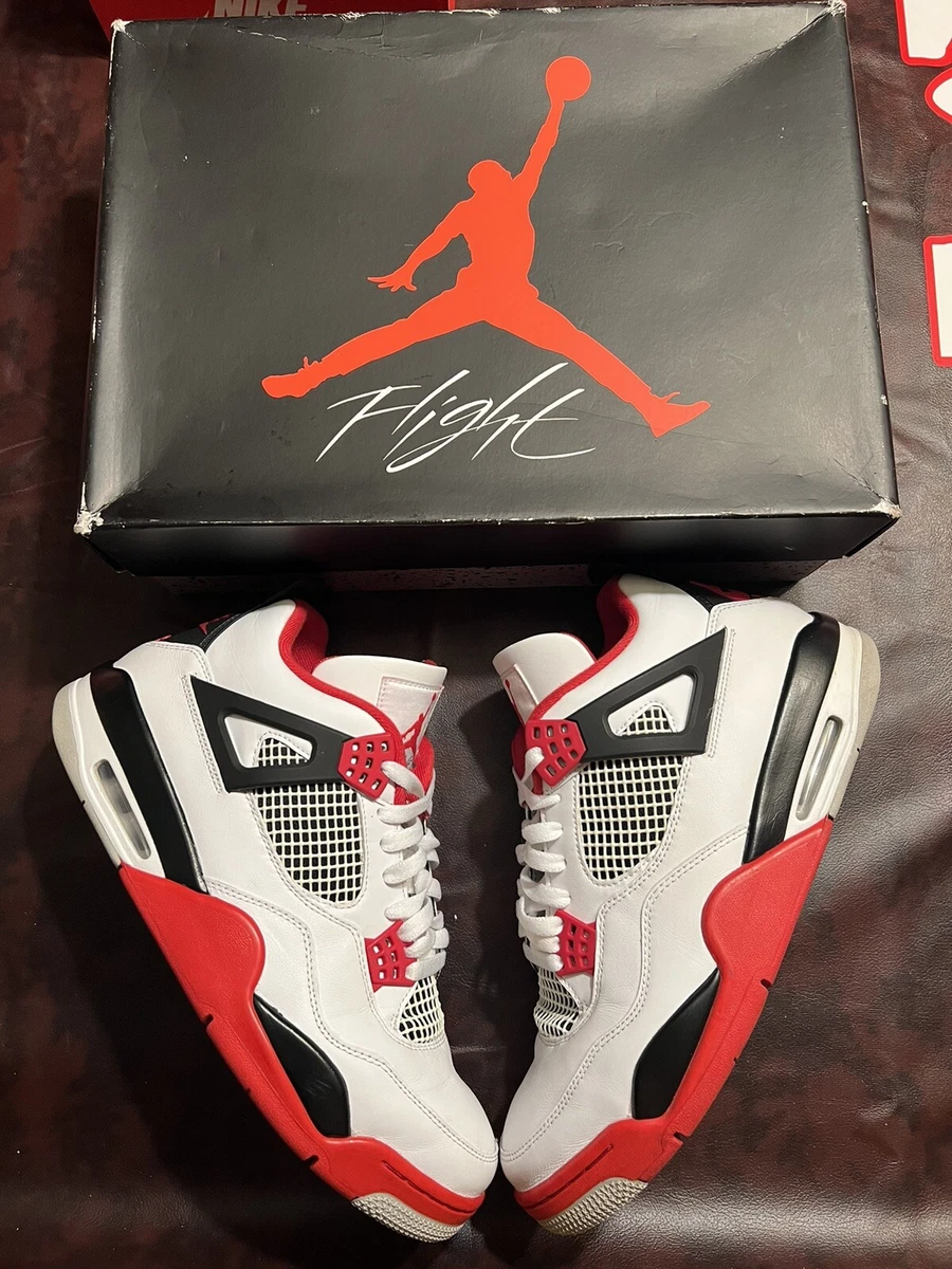 Fire red 4 jordan sale